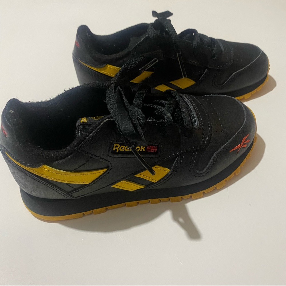 Yellow and Black Toddler Reebok
